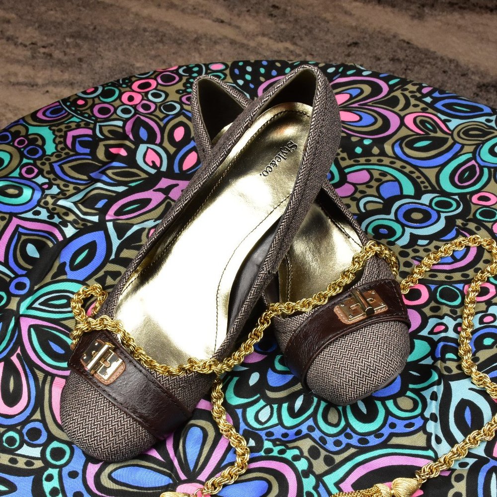 Style & Co. Connie Wood Stacked Wedge Heels